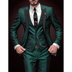Cooper | Men's Three-Piece Blazer Suit, Waistcoat and Trousers Set | Direct Attire | Dark Green