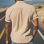 Cooper | Men's Western Floral Print Short-Sleeve Shirt, Point Collar Shirt | Direct Attire