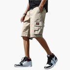 Damon | Men's Cotton Cargo Shorts, Relaxed-Fit Outdoor Shorts | Direct Attire | Grijs