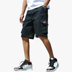 Damon | Men's Cotton Cargo Shorts, Relaxed-Fit Outdoor Shorts | Direct Attire | Zwart