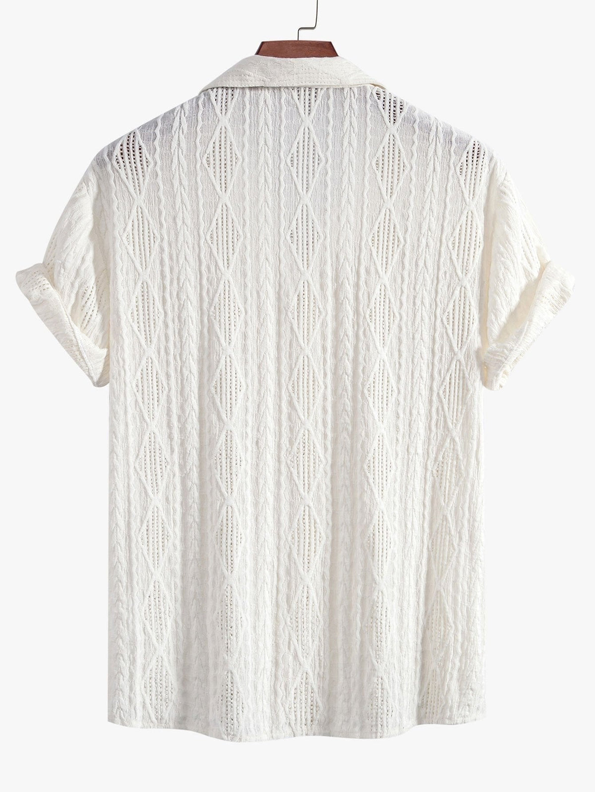Darcy | Men's Textured Camp Collar Shirt, Relaxed Short-Sleeve Shirt | Direct Attire