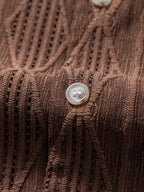Darcy | Men's Textured Camp Collar Shirt, Relaxed Short-Sleeve Shirt | Direct Attire