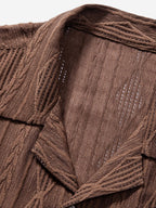 Darcy | Men's Textured Camp Collar Shirt, Relaxed Short-Sleeve Shirt | Direct Attire