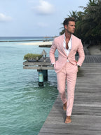Dean | Men's Slim-Fit Two-Piece Suit, Tailored Blazer Suit | Direct Attire | Azul