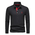 Declan | Men's Long-Sleeve Polo Shirt, Classic Collared Shirt | Direct Attire