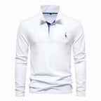 Declan | Men's Long-Sleeve Polo Shirt, Classic Collared Shirt | Direct Attire