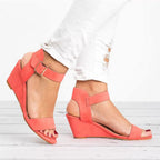 Delaney | Women's Orthopedic Wedge Sandals With Ankle Strap, Supportive Summer Footwear for Walking and Everyday Wear