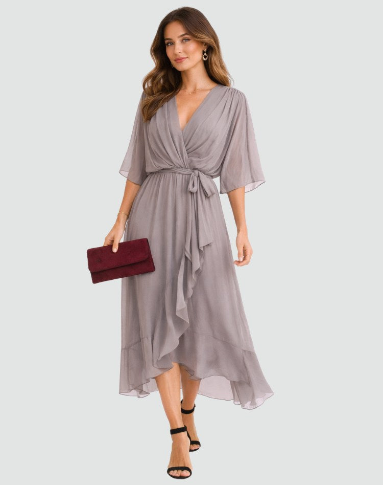 Delaney | Women's Wrap Maxi Dress, Flattering Summer Dress for Holidays and Everyday Wear, Flattering Summer Dress for Holidays and Everyday Wear - image 6