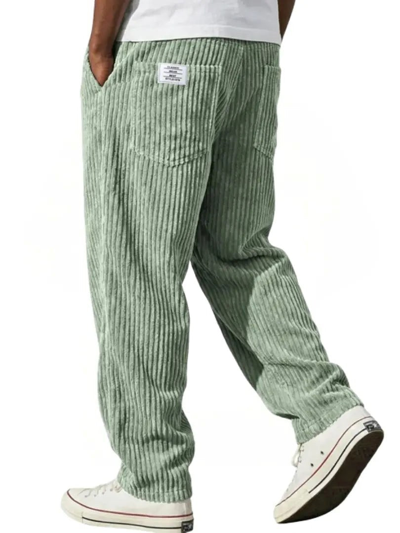 Dylan | Men's Corduroy Trousers, Classic Everyday Trousers | Direct Attire | White
