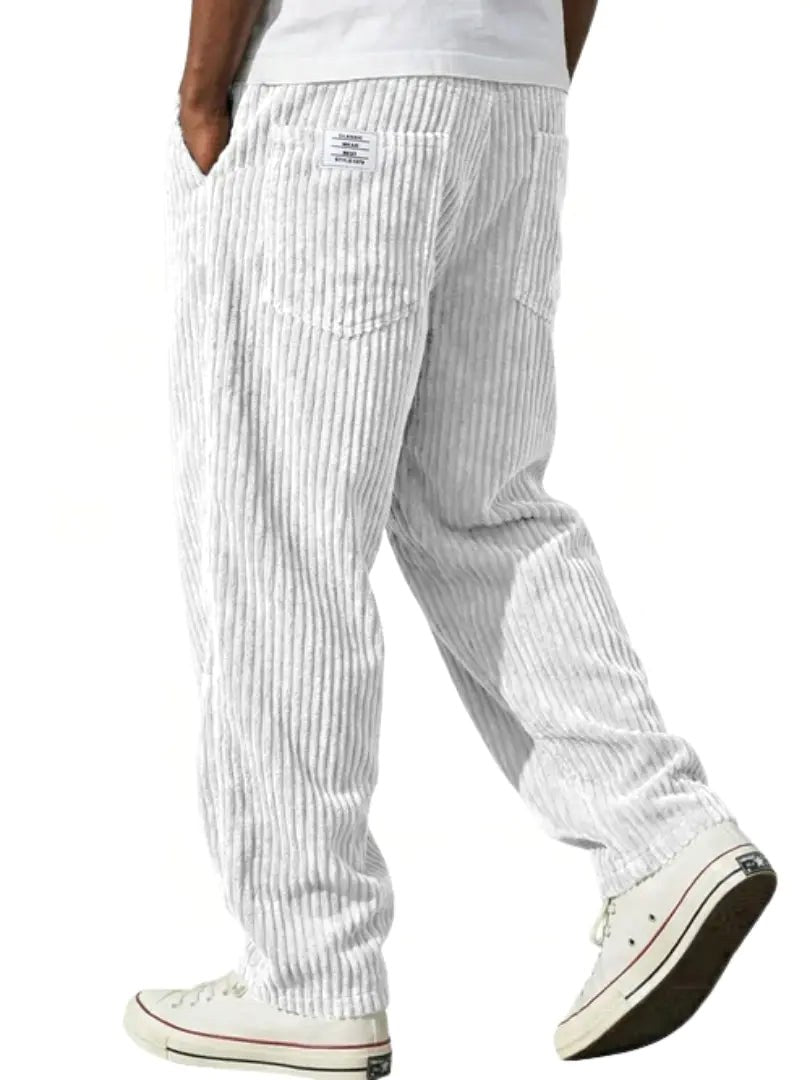 Dylan | Men's Corduroy Trousers, Classic Everyday Trousers | Direct Attire | Black
