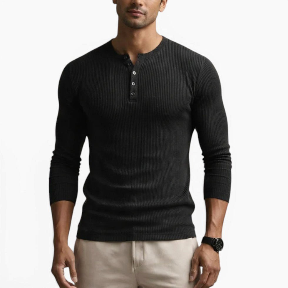 Dylan | Women's Fitted Ribbed Cotton Shirt, Button Collar Blouse | Direct Attire | Blanco