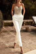 Elka | Women's Fitted Corset Jumpsuit, Sleeveless One-Piece Suit | Direct Attire