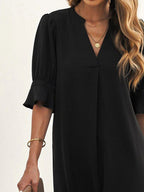Ella | Women's Black Midi Dress, Classic Elegant Dress | Direct Attire
