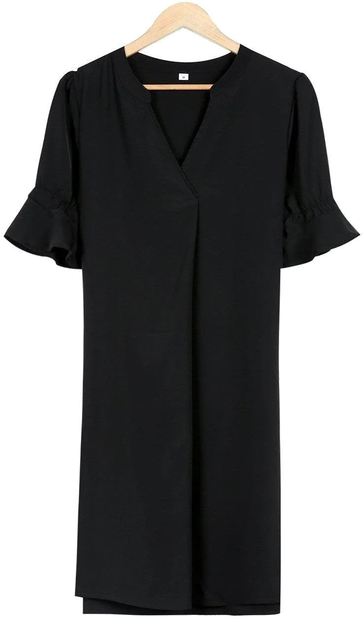 Ella | Women's Black Midi Dress, Classic Elegant Dress | Direct Attire