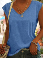 Elsie | Women's V-Neck Sleeveless Top, Lightweight Summer Vest | Direct Attire