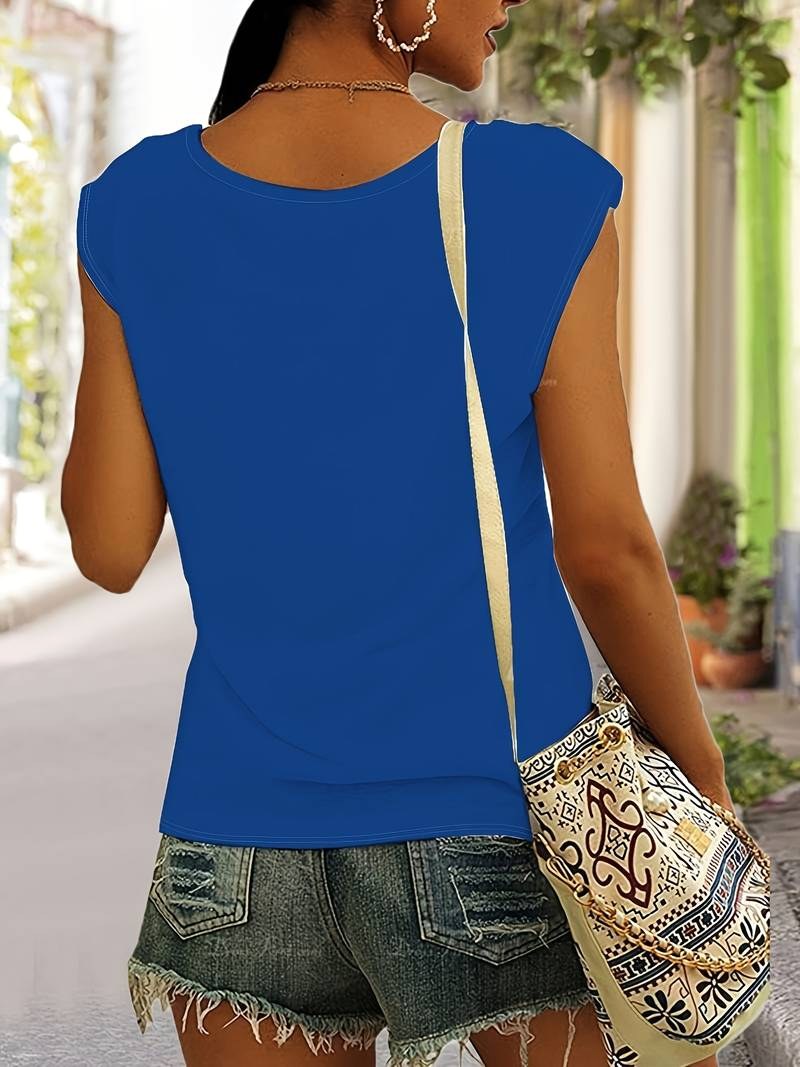 Elsie | Women's V-Neck Sleeveless Top, Lightweight Summer Vest | Direct Attire