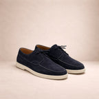 Ethan | Men's Suede Loafers with Lace-Up Fastening, Closed-Toe Loafers | Direct Attire