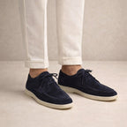 Ethan | Men's Suede Loafers with Lace-Up Fastening, Closed-Toe Loafers | Direct Attire
