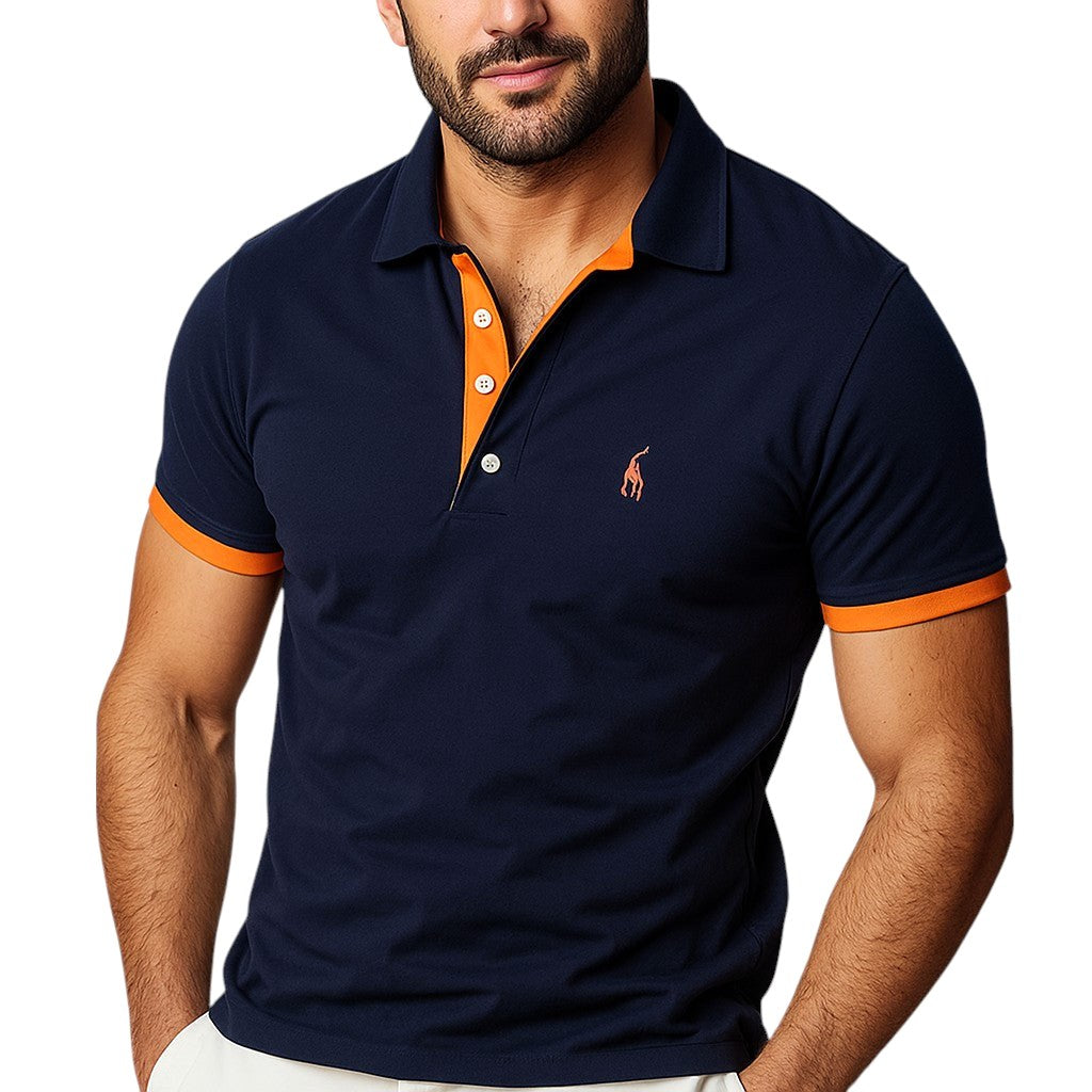 Finn | Men's Classic Polo Shirt, Contrast-Trim Casual Shirt | Direct Attire