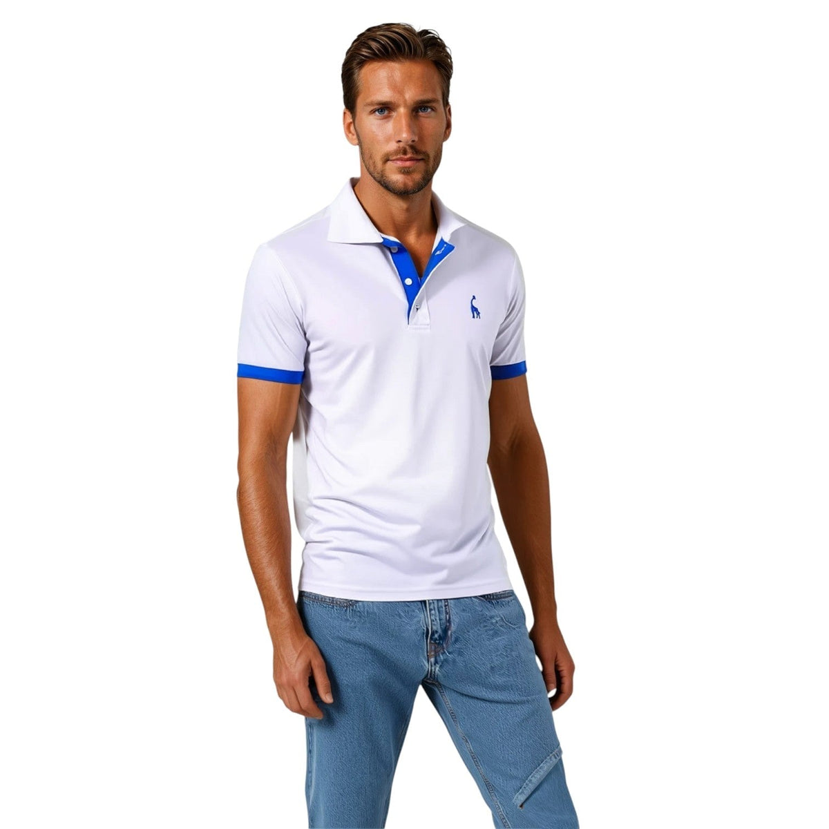 Finn | Men's Classic Polo Shirt, Contrast-Trim Casual Shirt | Direct Attire