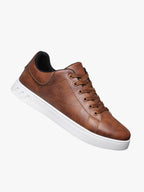 Finn | Men's Leather Trainers, Smart Casual Shoes | Direct Attire | Brown