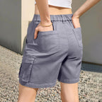 Florence | Women's Cargo Shorts with Lateral Pockets, Relaxed-Fit Shorts | Direct Attire