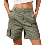 Florence | Women's Cargo Shorts with Lateral Pockets, Relaxed-Fit Shorts | Direct Attire