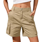 Florence | Women's Cargo Shorts with Lateral Pockets, Relaxed-Fit Shorts | Direct Attire