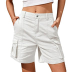 Florence | Women's Cargo Shorts with Lateral Pockets, Relaxed-Fit Shorts | Direct Attire