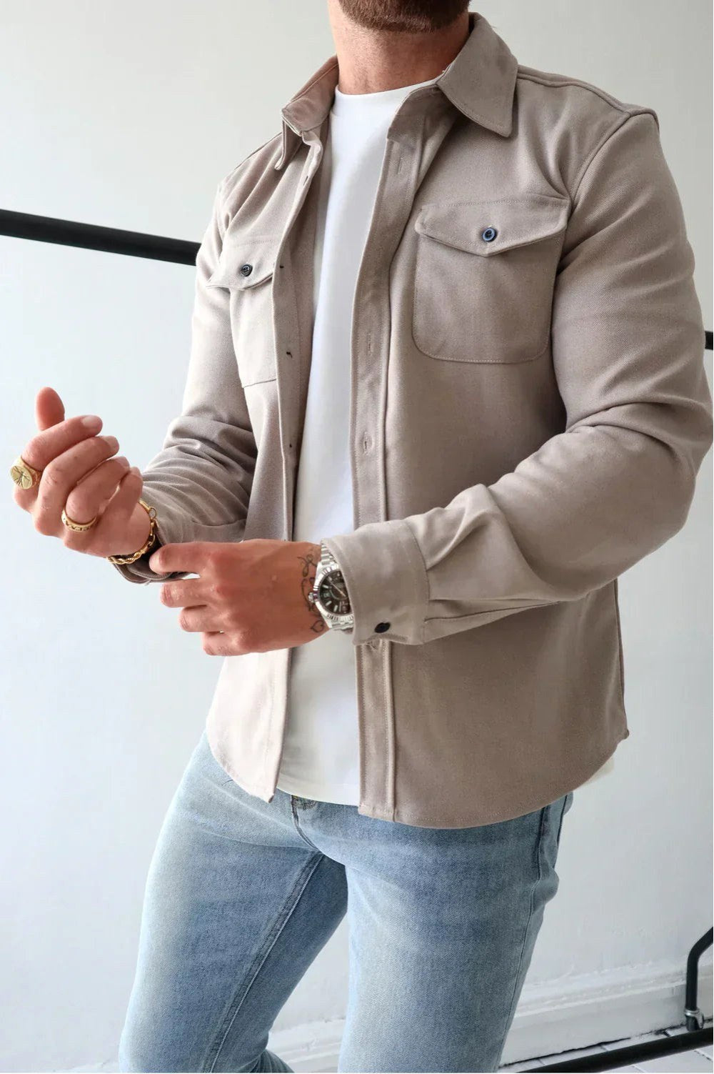 Flynn | Men's Casual Overshirt, Relaxed Layering Shirt | Direct Attire