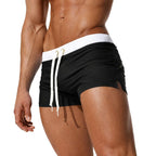 Flynn | Men's Quick-Drying Swimming Shorts with Back Pocket, Board Short Swim Shorts | Direct Attire | Black