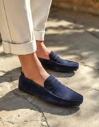 Flynn | Men's Suede-Effect Loafers, Slip-On Comfort Loafers | Direct Attire