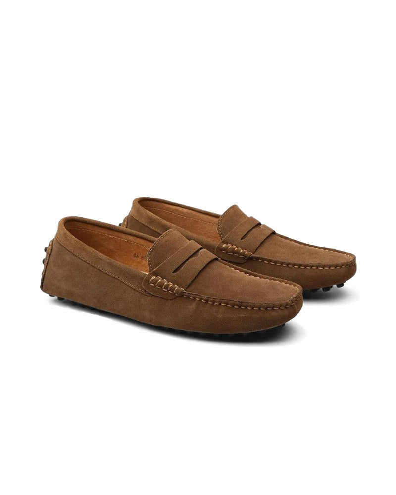 Flynn | Men's Suede-Effect Loafers, Slip-On Comfort Loafers | Direct Attire