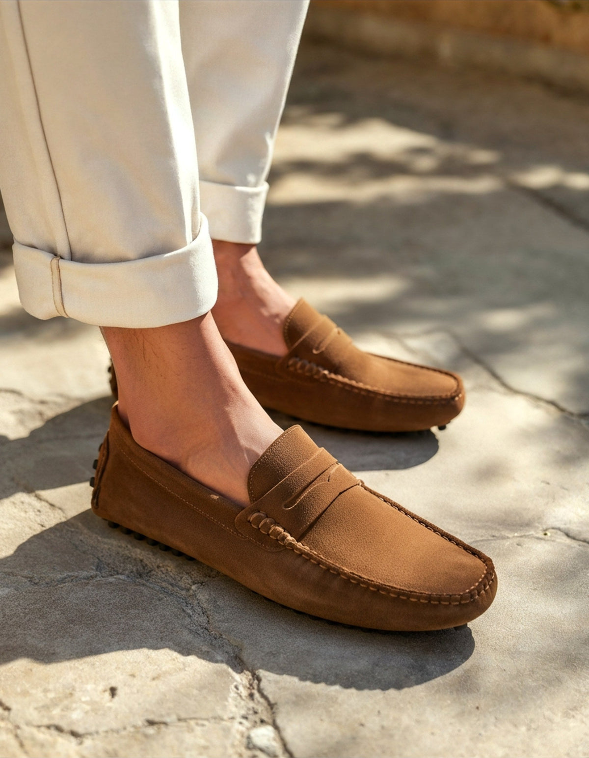 Flynn | Men's Suede-Effect Loafers, Slip-On Comfort Loafers | Direct Attire