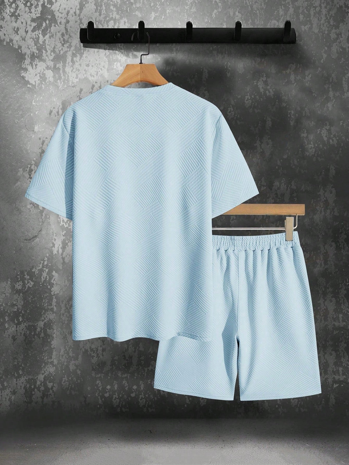 Gavin | Men's Oversized T-Shirt Shorts Set, Short-Sleeve Lounge Set | Direct Attire | Wit
