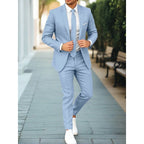 Hamish | Men's Casual Two-Piece Suit, Modern Tailored Suit | Direct Attire | Sky Blue