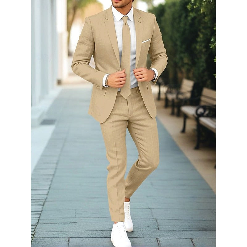 Hamish | Men's Casual Two-Piece Suit, Modern Tailored Suit | Direct Attire | Olive Green