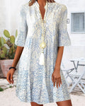 Harper | Women's Paisley Print Boho Mini Dress, Lightweight Summer Dress for Holidays and Resort Wear, Lightweight Summer Dress for Holidays and Resort Wear - image 3