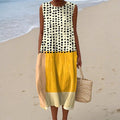 Harper | Women's Sleeveless Midi Dress, Polka Dot Midi Dress | Direct Attire