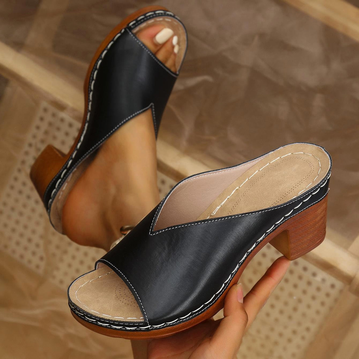 Harriet | Women's Orthopaedic Block Heel Sandals, Supportive Arch Sandals | Direct Attire