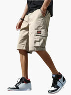 Harvey | Men's Cargo Shorts, Loose-Fit Shorts with Storage Pockets | Direct Attire | Beige
