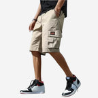 Harvey | Men's Cargo Shorts, Loose-Fit Shorts with Storage Pockets | Direct Attire | Grey