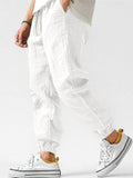 Henry | Men's Cotton Linen Joggers, Relaxed Fit Trousers | Direct Attire | Green