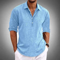 Hudson | Men's Linen Polo Shirt, Short-Sleeve Summer Shirt | Direct Attire | Grey