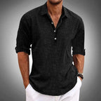 Hudson | Men's Linen Polo Shirt, Short-Sleeve Summer Shirt | Direct Attire | Beige