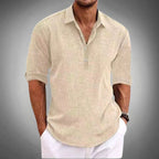 Hudson | Men's Linen Polo Shirt, Short-Sleeve Summer Shirt | Direct Attire | Light Green
