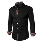 Hudson | Men's Paisley Accent Shirt, Smart Casual Shirt | Direct Attire
