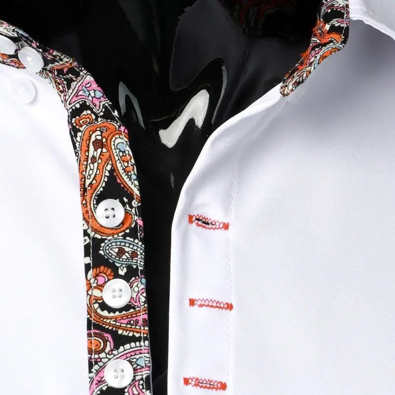 Hudson | Men's Paisley Accent Shirt, Smart Casual Shirt | Direct Attire