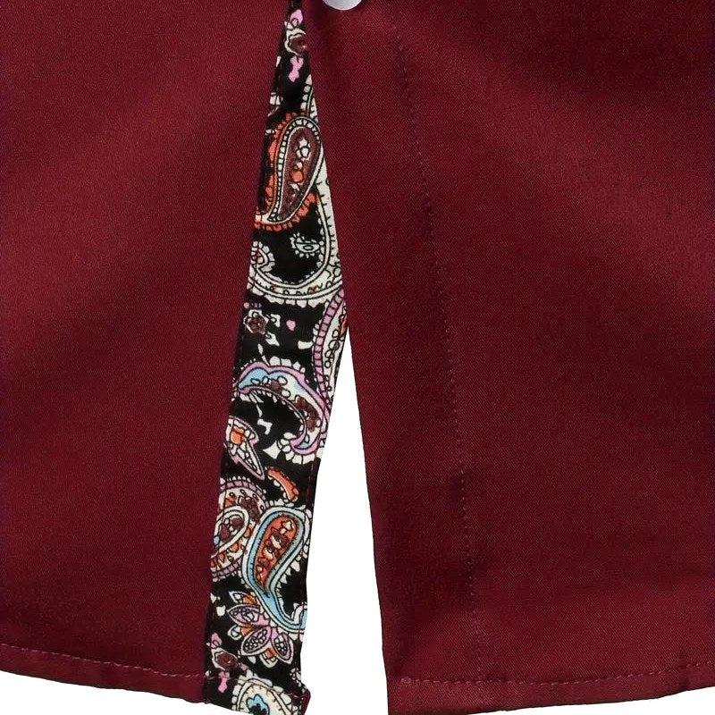 Hudson | Men's Paisley Accent Shirt, Smart Casual Shirt | Direct Attire