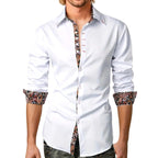 Hudson | Men's Paisley Accent Shirt, Smart Casual Shirt | Direct Attire
